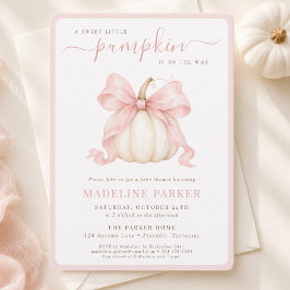 Invitación Ducha de Bebé Niña Coqueta de Calabacita Rosa