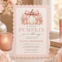 Ducha de bebé niña Little Pumpkin Coquette lazo ro