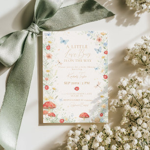 Invitación Ducha de Bebé Niña Pequeño Bicho del Amor