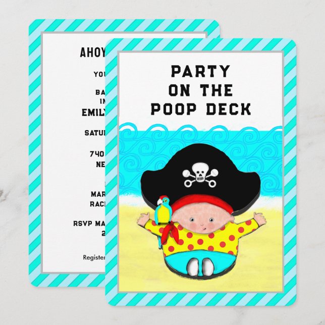 Invitación Ducha de Bebé Niño (Anverso / Reverso)