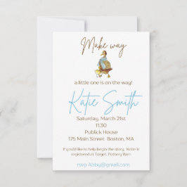 Invitación Ducha de Bebé Niño Abriendo Paso para los Patitos