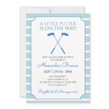 Ducha de bebé niño de Golf con Rayas Azules