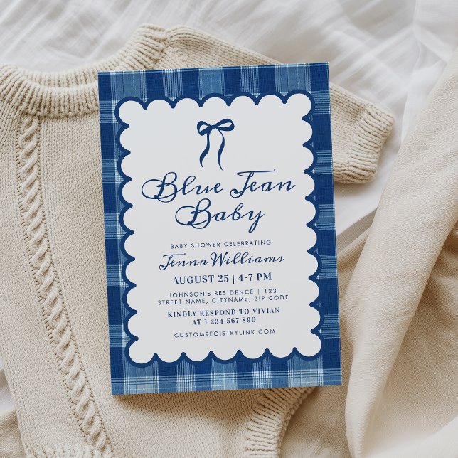 Invitación Ducha de Bebe Niño Jean Azul (Subido por el creador)