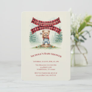 Invitación Ducha de Bebé Niño Leñadorcito