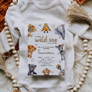 Invitación Ducha de bebé niño moderna y salvaje 