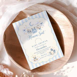 Invitación Ducha de bebé Niño Regalo del Cielo