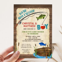 Ducha de bebé, niño rústico Reel emocionado