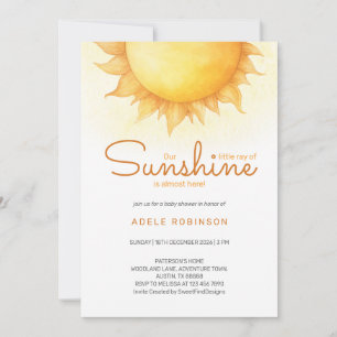Invitación Ducha de bebé niño Sunshine Little Baby Boy