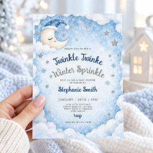 Invitación Ducha de Bebé Niño Twinkle Twinkle Little Star