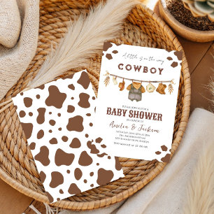 Invitación Ducha de bebé niño western rodeo vaquero salvaje o