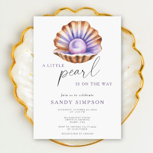 Invitación Ducha de bebé Ocean Little Pearl Under The Sea