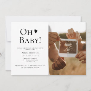 Invitación Ducha de Bebé Oh Baby Baby Foto de Ultrasonido per