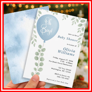 Invitación Ducha de Bebé 'Oh Boy'