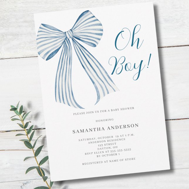 Invitación Ducha de bebé Oh Chico Arco Azul (Subido por el creador)
