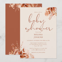 Ducha de Bebé Otoño Floral Rústico