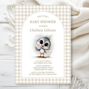 Invitación Ducha de Bebé Pájaro Campestre