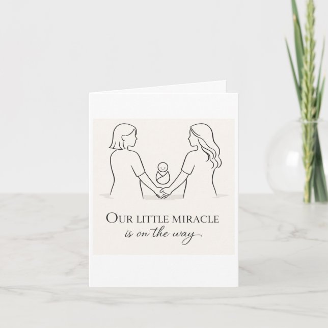 Invitación Ducha de bebé para dos mamás (Anverso)
