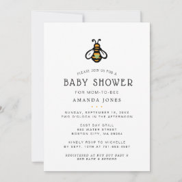 Invitación Ducha de bebé para futura mamá moderna