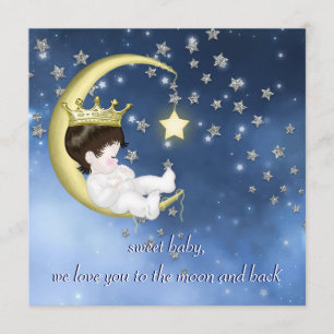 Invitación Ducha De Bebé Para La Luna