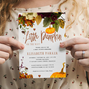Invitación Ducha de bebé para la pequeña calabacita en camino