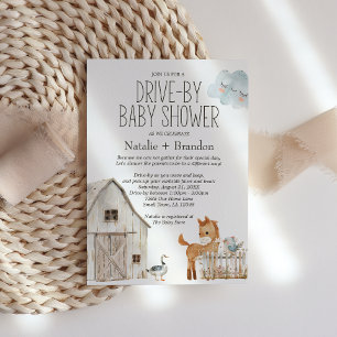 Invitación Ducha de bebé para los animales del vivero Little