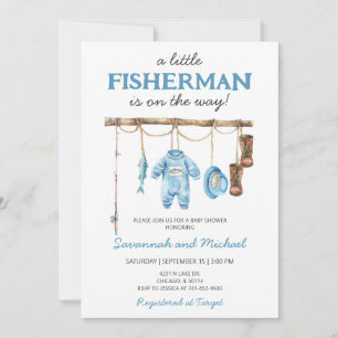 Invitación Ducha de bebé para pequeño pescador