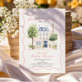 Invitación Ducha de Bebe Paris Café Parisino Fiesta del Té