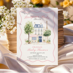 Invitación Ducha de Bebe Paris Café Parisino Fiesta del Té
