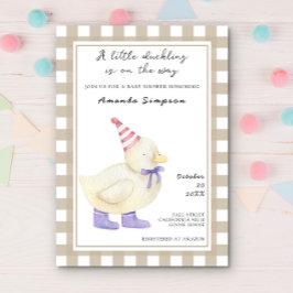 Invitación Ducha de Bebé Pato Adorable