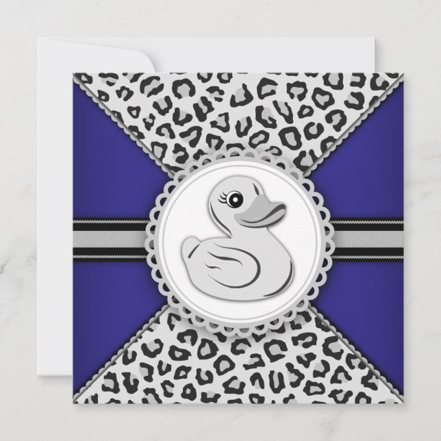 Invitación Ducha de bebé Pato de goma para niños (Anverso)