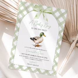 Invitación Ducha de Bebé Pato Mallard Niño