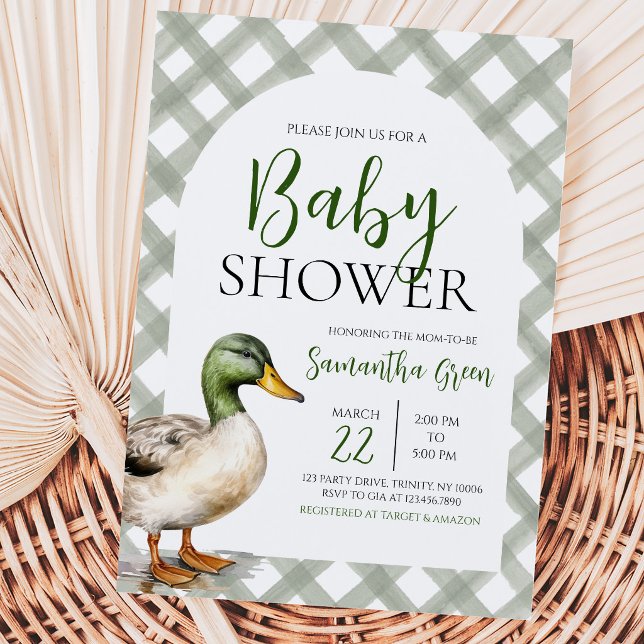 Invitación Ducha de Bebé Pato Silvestre (Subido por el creador)