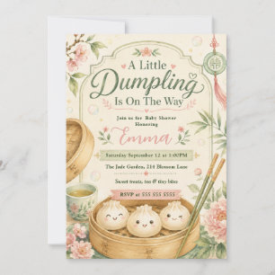 Invitación Ducha de Bebé Pequeño Dumpling