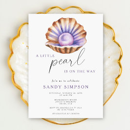 Invitación Ducha de bebé Perla Menor del Océano Bajo el Mar