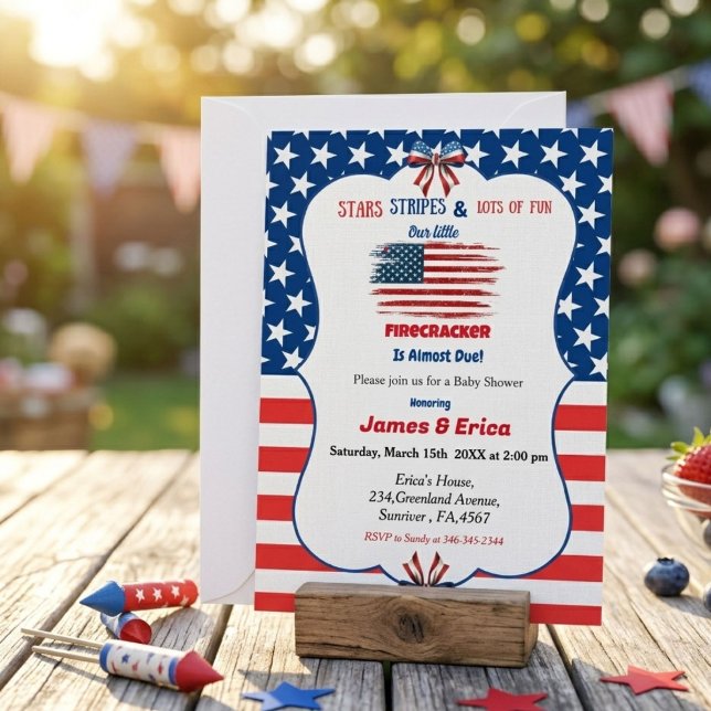 Invitación ducha de bebé petardo del 4 de julio (Subido por el creador)