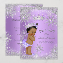 Invitación Ducha de bebé princesa étnica Lavanda País de las