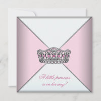 Ducha de Bebé Princesa Tiara de Diamante Rosa
