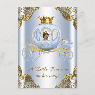Invitación Ducha de bebé príncipe étnico real