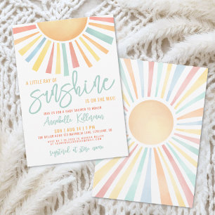 Invitación Ducha de Bebé Rayito de Sol