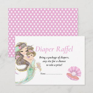 Invitación Ducha de Bebé Rifle Sirena Marrón Bajo el Mar