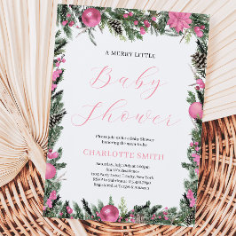 Invitación Ducha de Bebé Rosa Una Alegre Fiesta