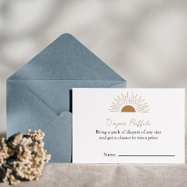 Invitación Ducha de bebé Rustic Diaper Raffle