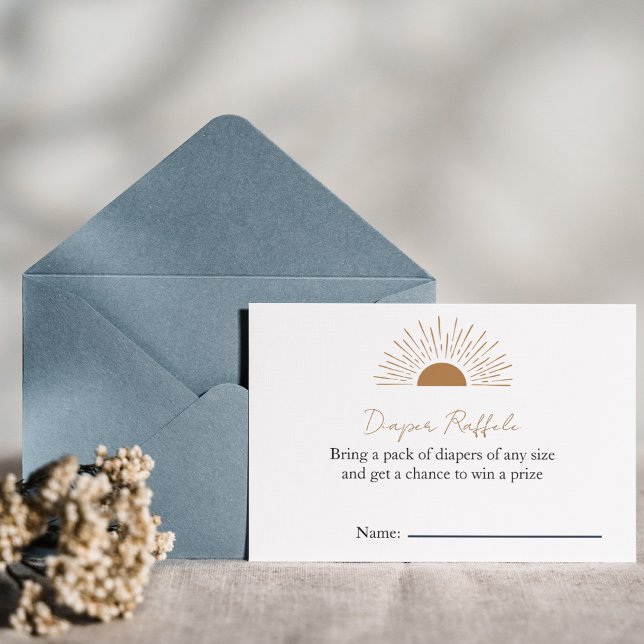 Invitación Ducha de bebé Rustic Diaper Raffle (Subido por el creador)
