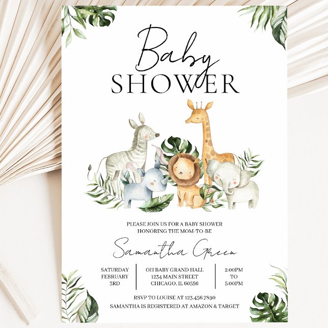 Invitación Ducha de Bebé Safari Jungle (Subido por el creador)