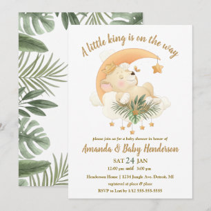 Invitación Ducha de bebé Safari León Bebé