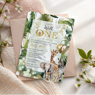 Invitación Ducha de Bebé Safari Salvaje Uno