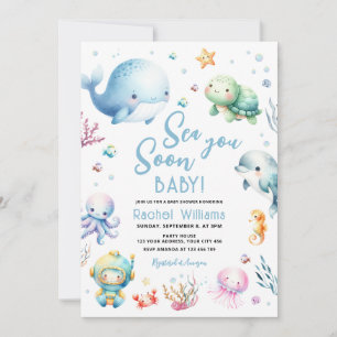 Invitación Ducha de Bebé Sea You Soon