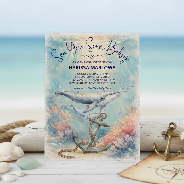 Invitación Ducha de Bebé Sea You Soon (Subido por el creador)