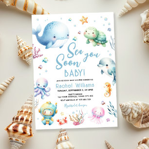 Invitación Ducha de Bebé Sea You Soon