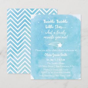 Invitación Ducha de bebé Shooting Twinkle Twinkle Little Star